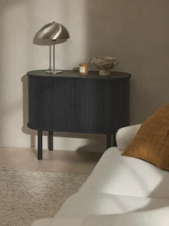 Westwing Collection Kleines Sideboard Calary mit geriffelter Front