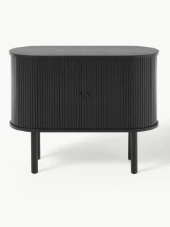 Westwing Collection Kleines Sideboard Calary mit geriffelter Front