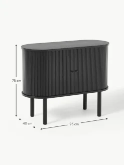 Westwing Collection Kleines Sideboard Calary mit geriffelter Front