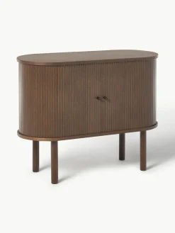 Westwing Collection Kleines Sideboard Calary mit geriffelter Front