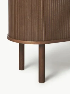 Westwing Collection Kleines Sideboard Calary mit geriffelter Front