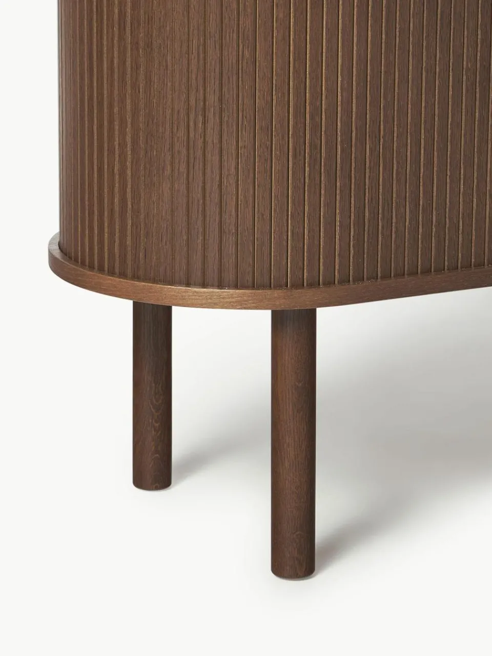 Westwing Collection Kleines Sideboard Calary mit geriffelter Front