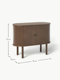 Westwing Collection Kleines Sideboard Calary mit geriffelter Front