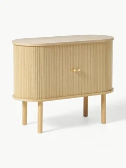 Westwing Collection Kleines Sideboard Calary mit geriffelter Front