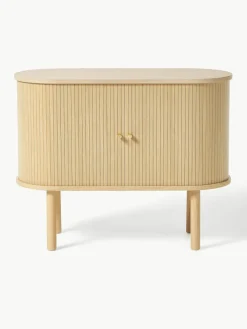 Westwing Collection Kleines Sideboard Calary mit geriffelter Front