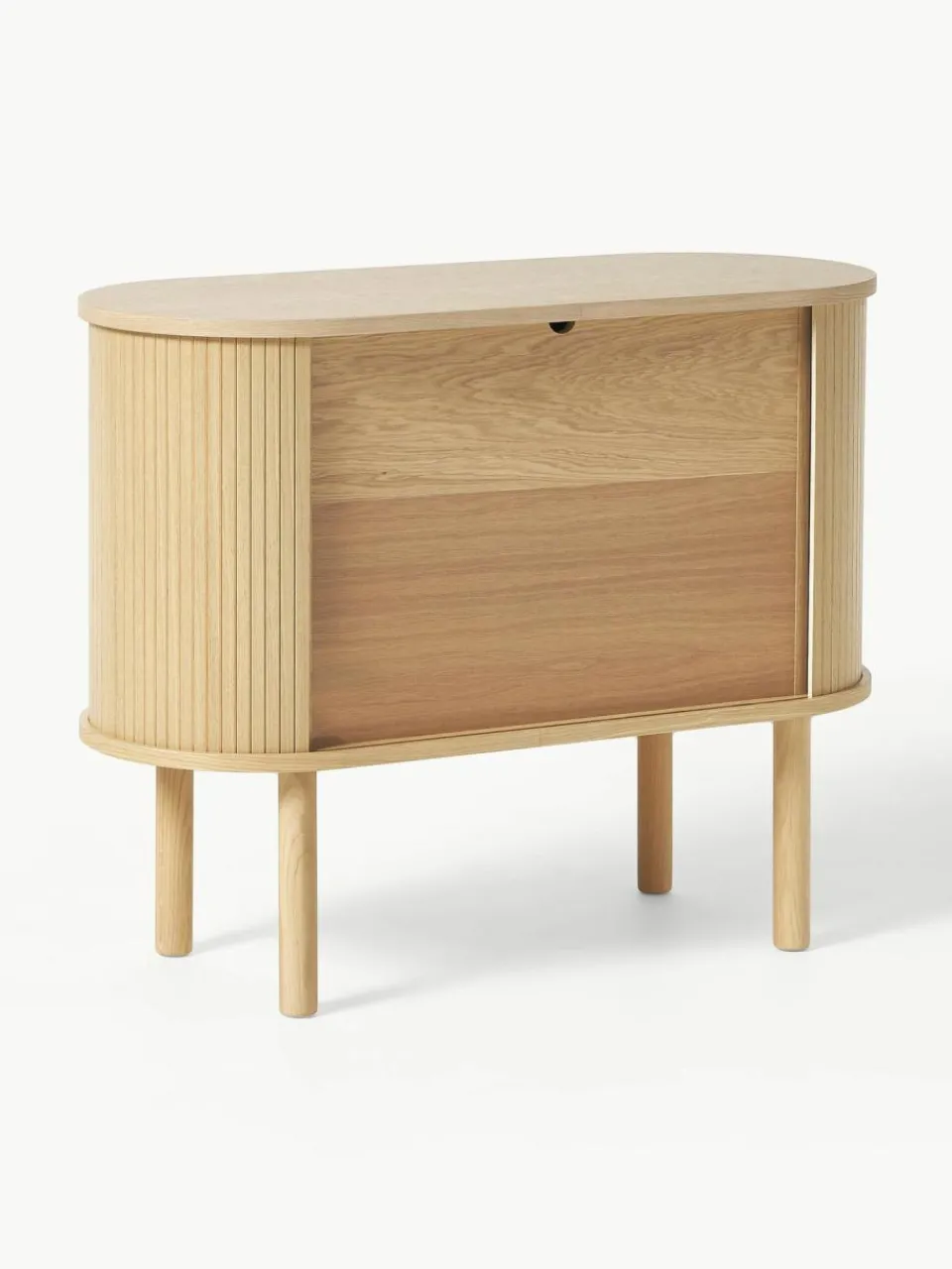 Westwing Collection Kleines Sideboard Calary mit geriffelter Front