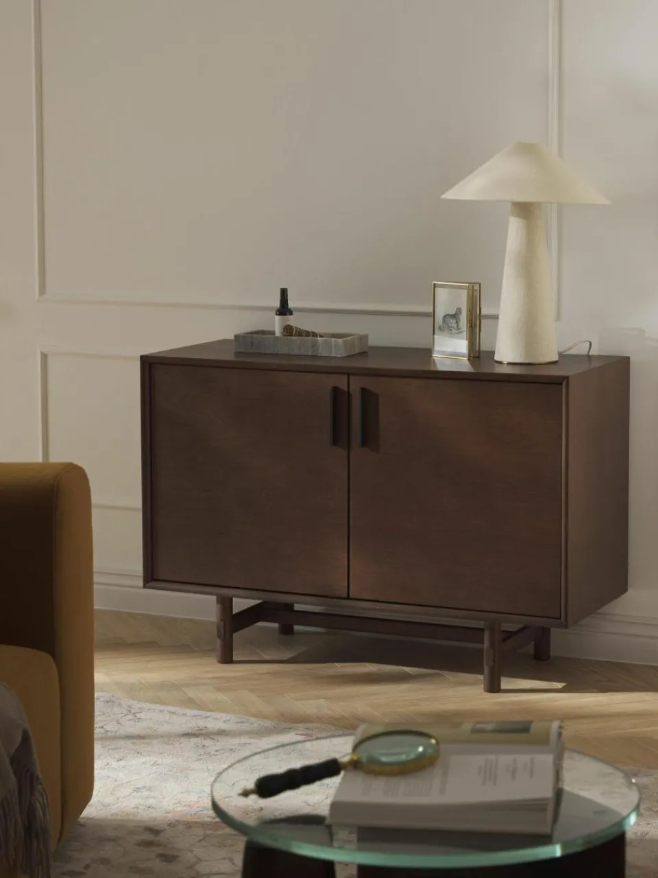 Westwing Collection Kleines Sideboard Diana aus Eichenholz