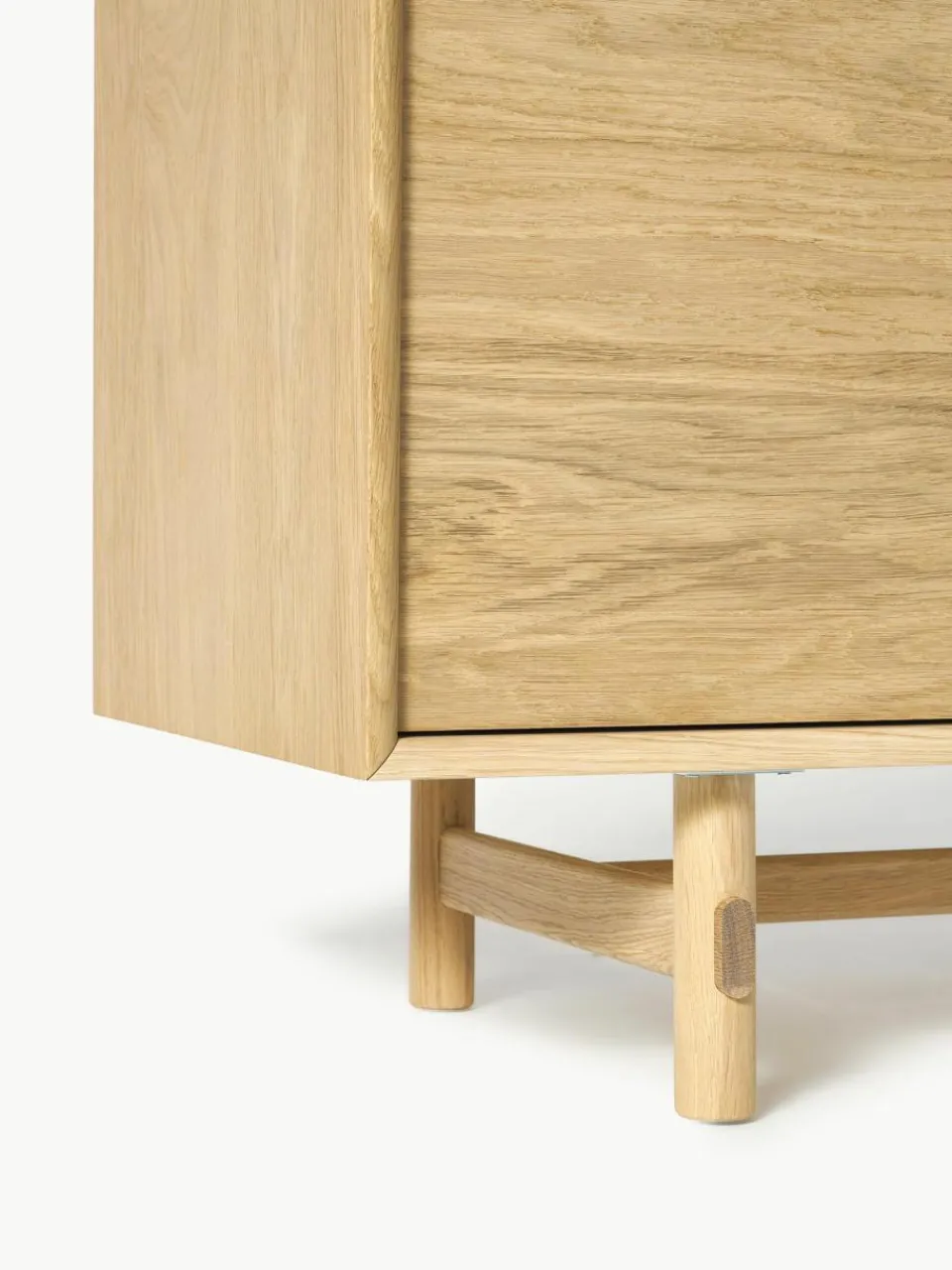 Westwing Collection Kleines Sideboard Diana aus Eichenholz