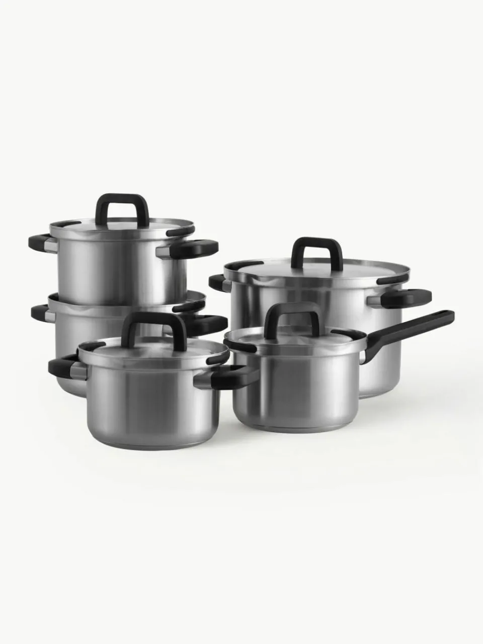 BK Koch-Set Q-Linair aus Edelstahl, 5-tlg.