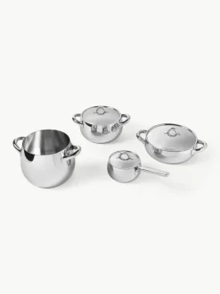 Alessi Kochtöpfe Mami aus Edelstahl, 7er-Set