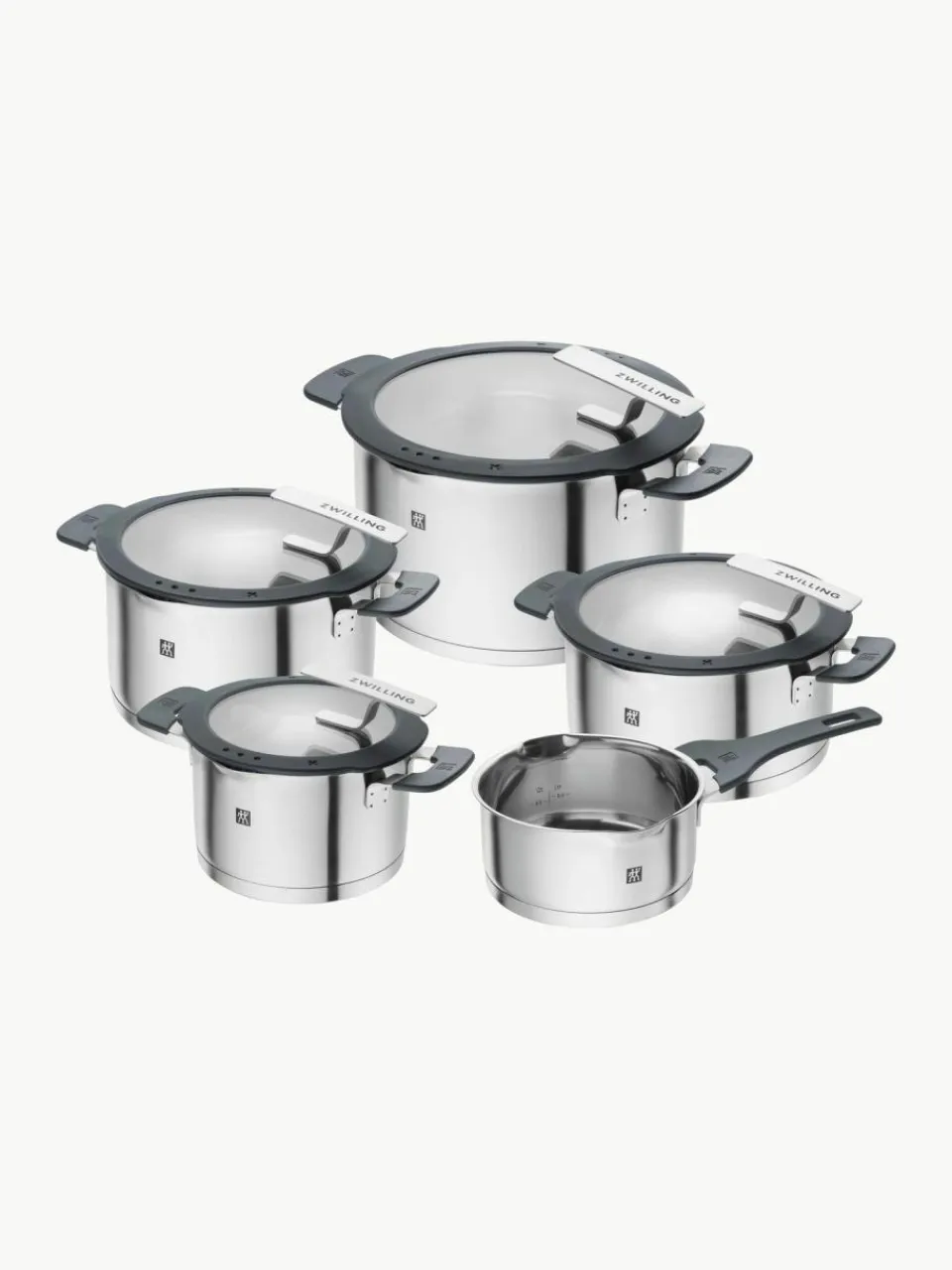 Zwilling Kochtöpfe Simplify aus Edelstahl, 5er-Set
