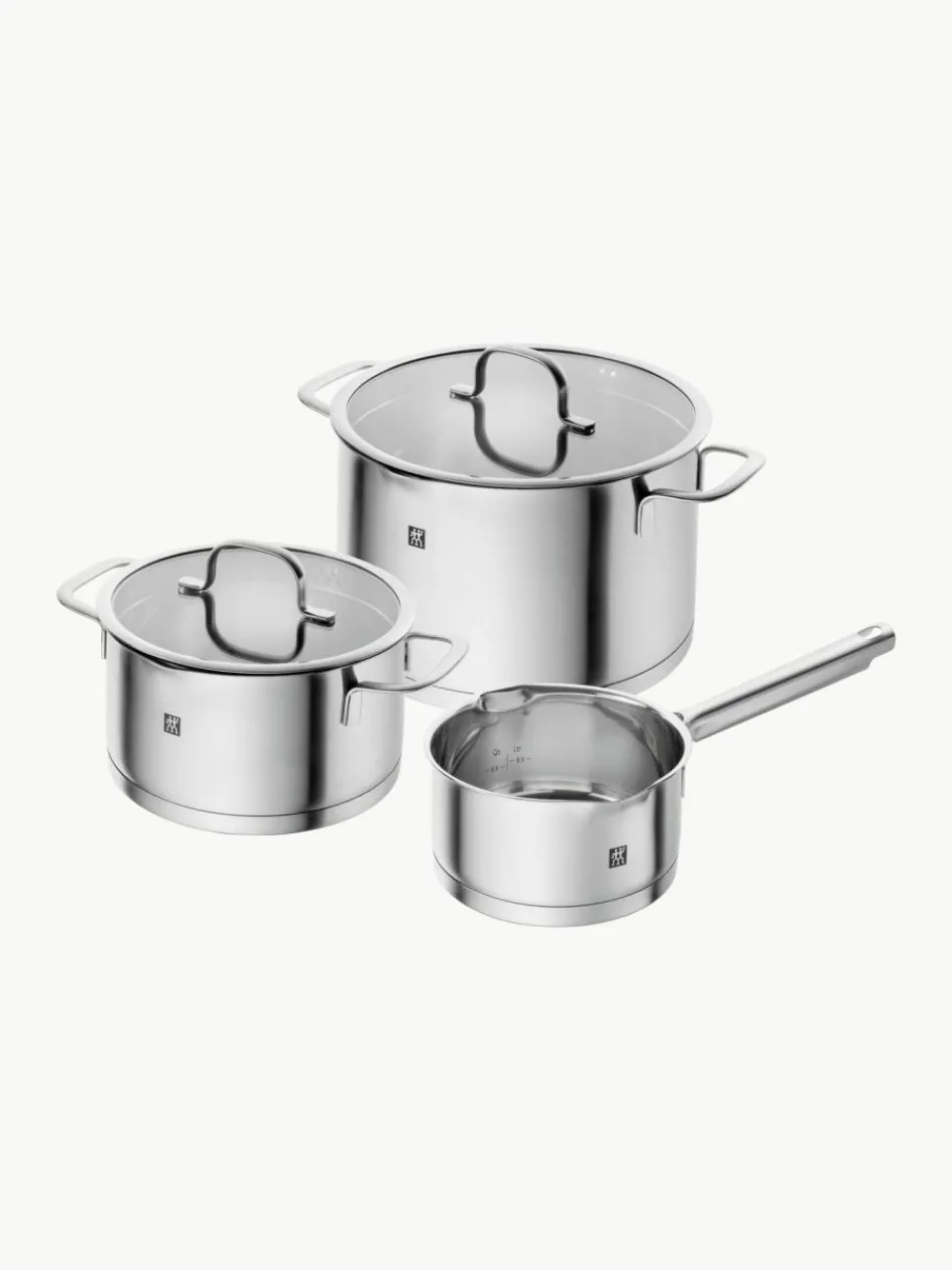 Zwilling Kochtöpfe TrueFlow aus Edelstahl, 3er-Set