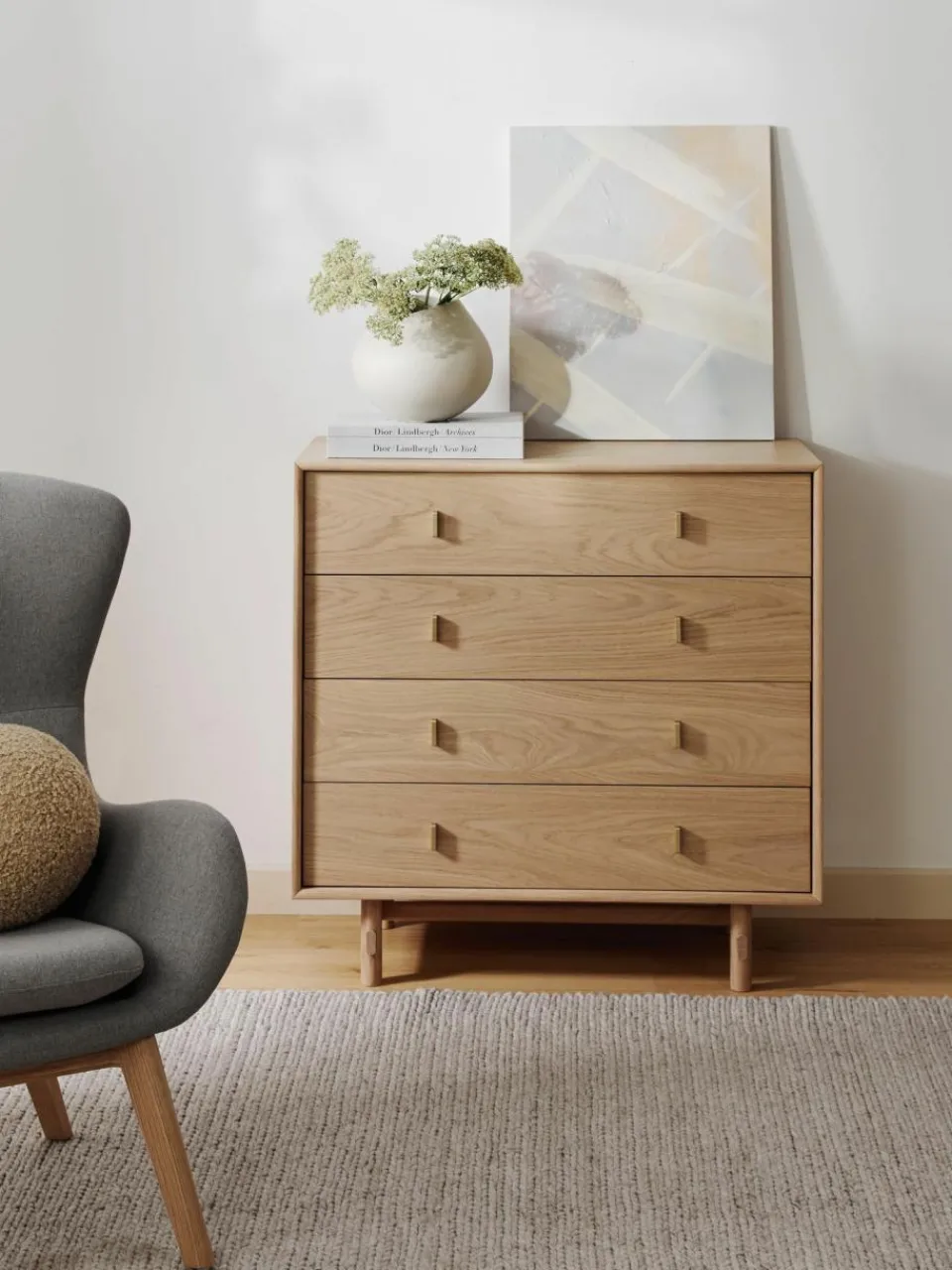 Westwing Collection Kommode Diana aus Eichenholz