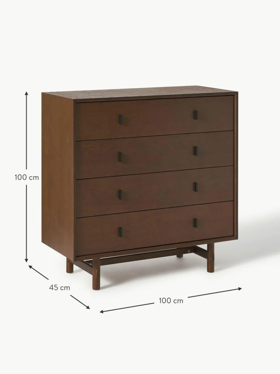 Westwing Collection Kommode Diana aus Eichenholz