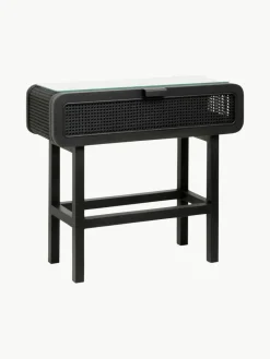 Nordal Konsole Merge aus Teakholz mit Rattan-Geflecht