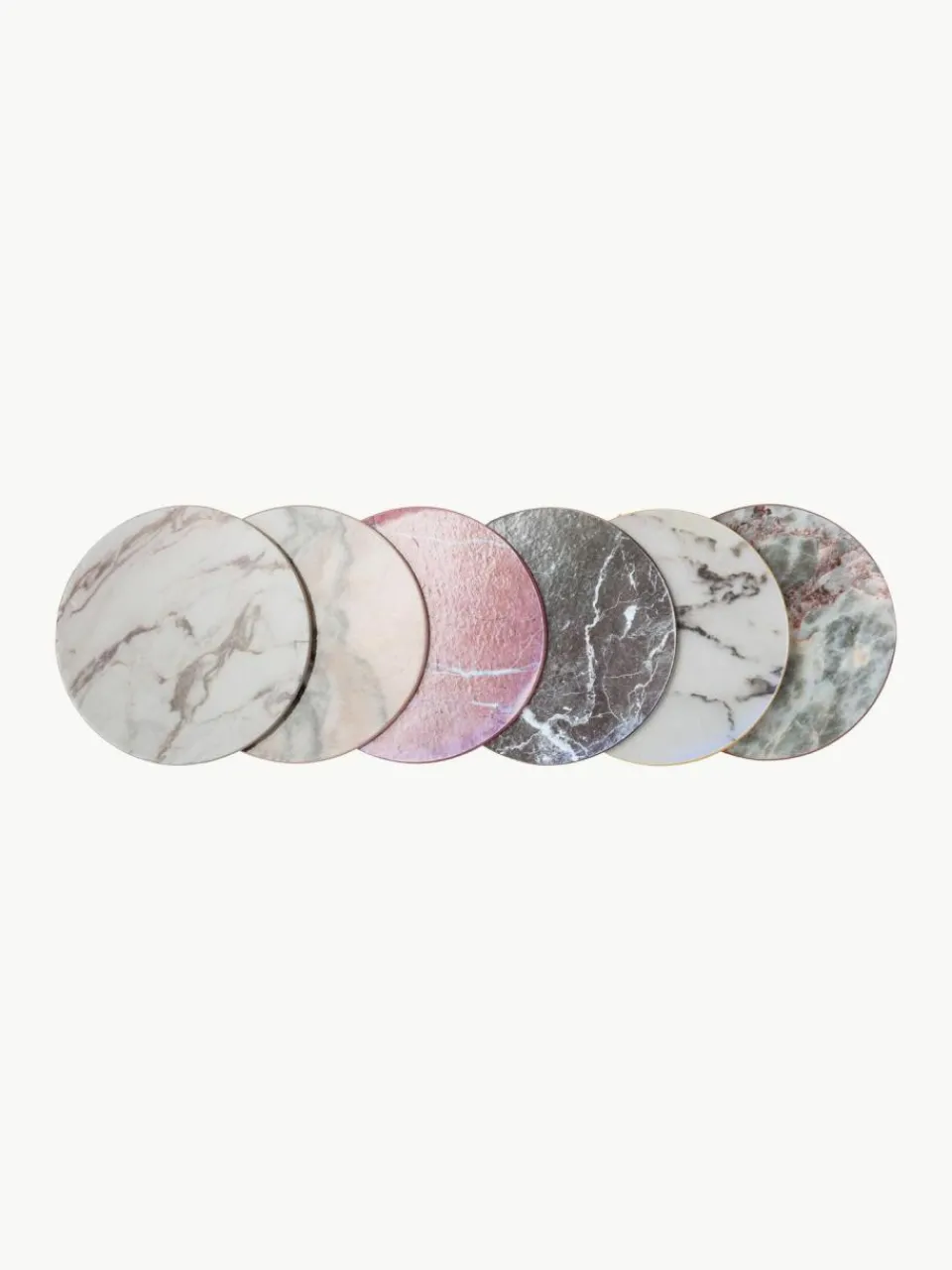 &k amsterdam Kork-Untersetzer Cara in Marmor-Optik, 6er-Set