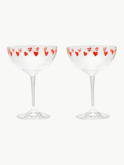 Anna + Nina Kristall-Champagnerschalen Classic Love, 2 Stück