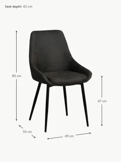 Rowico Kunstleder-Polsterstühle Sierra, 2 Stück