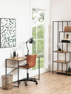 Westwing Kunstleder-Schreibtischstuhl Batilda, höhenverstellbar