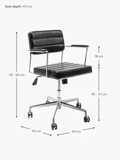 Kare Design Kunstleder-Schreibtischstuhl Dottore