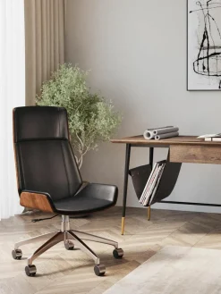 Kare Design Kunstleder-Schreibtischstuhl Rouven, höhenverstellbar
