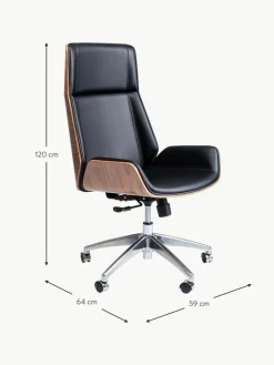 Kare Design Kunstleder-Schreibtischstuhl Rouven, höhenverstellbar