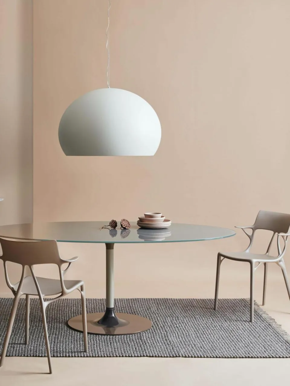Kartell Kunststoff-Armlehnstühle A.I., 2 Stück
