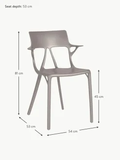 Kartell Kunststoff-Armlehnstühle A.I., 2 Stück