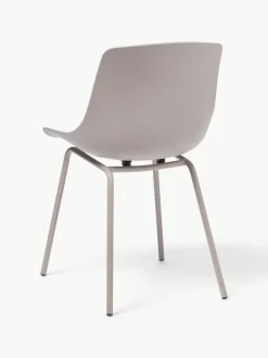 Westwing Collection Kunststoffstühle Dave mit Metallbeinen, 2 Stück