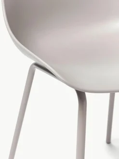 Westwing Collection Kunststoffstühle Dave mit Metallbeinen, 2 Stück