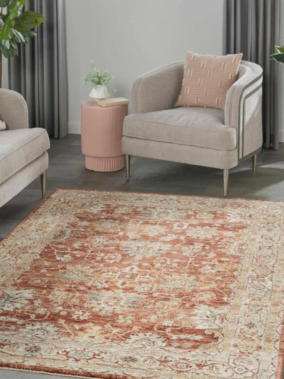 Westwing Kurzflor-Teppich Sahar mit Ornamentmuster