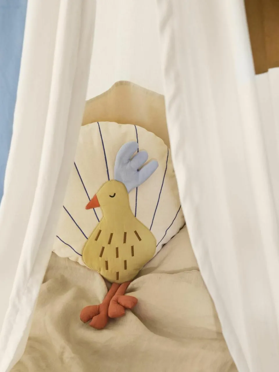 Kinder ferm LIVING Kids Kuschelkissen Peacock aus Bio-Baumwolle