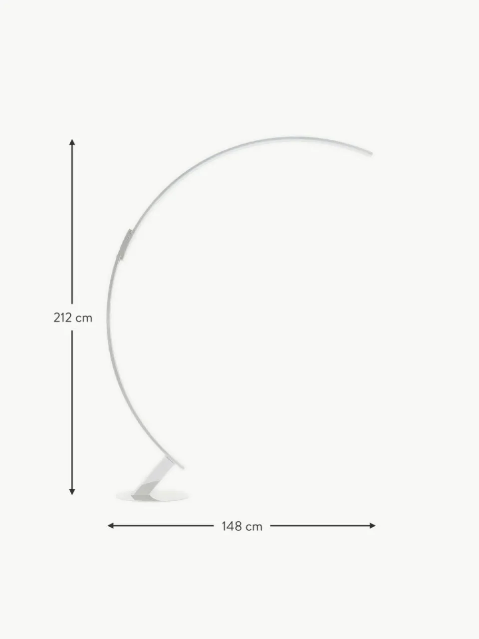 kdln LED-Bogenlampe Kyudo, dimmbar