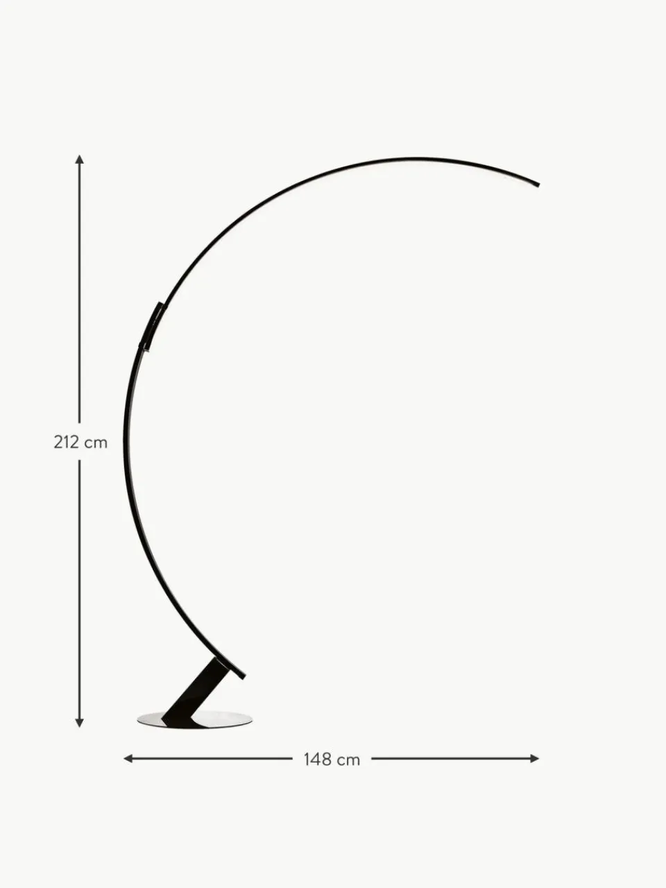 kdln LED-Bogenlampe Kyudo, dimmbar