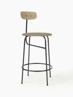 Audo Copenhagen Leder-Barstuhl Afteroom mit Metall-Gestell