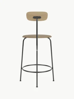 Audo Copenhagen Leder-Barstuhl Afteroom mit Metall-Gestell