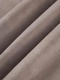Westwing Collection Leder-Kissenhülle Amaia mit Fransen