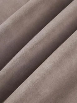 Westwing Collection Leder-Kissenhülle Amaia mit Fransen