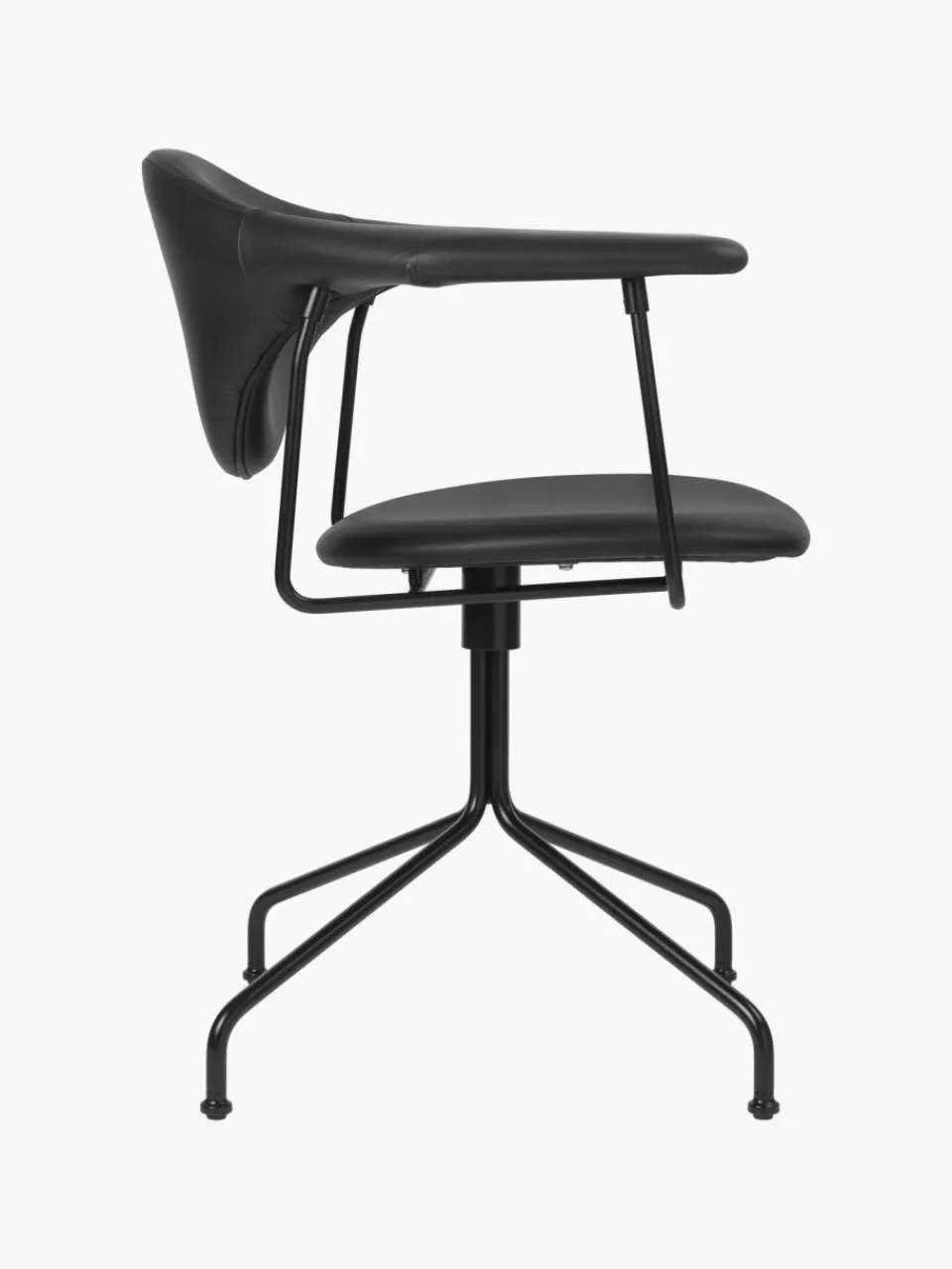 GUBI Leder-Schreibtischstuhl Masculo, drehbar