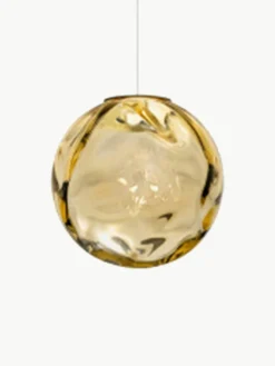 Panzeri LED-Pendelleuchte Murané aus getöntem Glas, handgefertigt