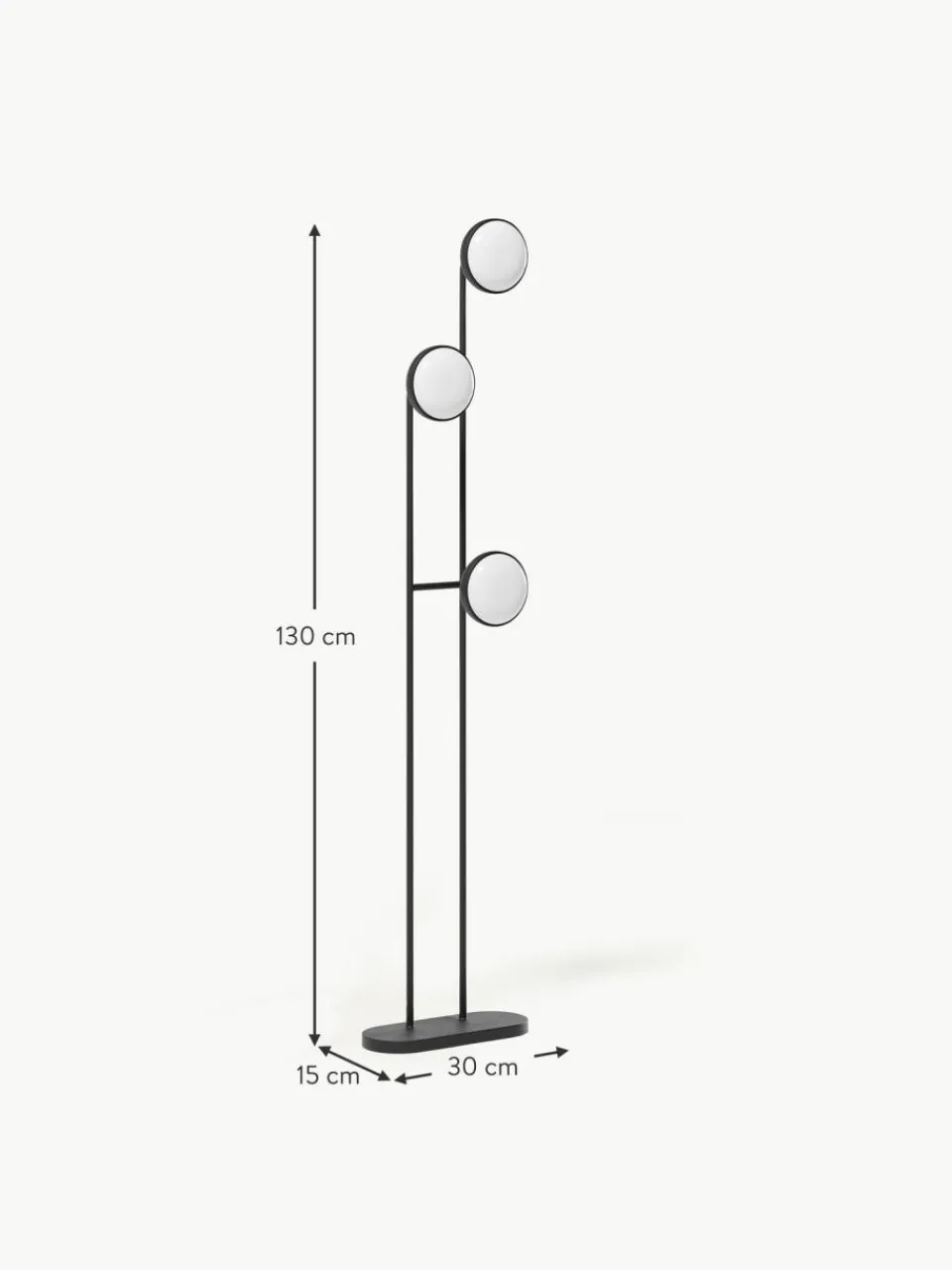 Westwing Collection LED-Stehlampe James, dimmbar
