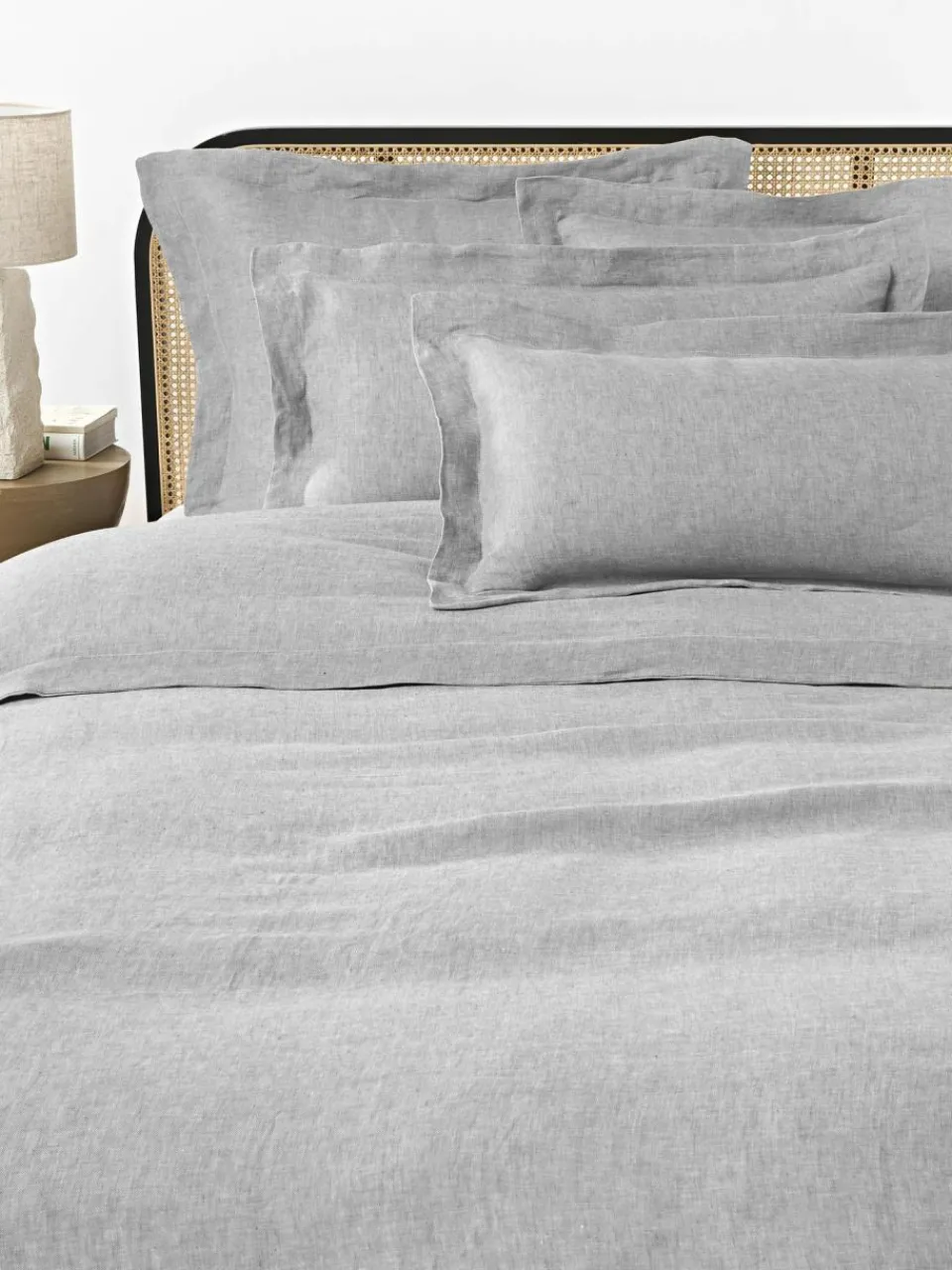 Westwing Collection Leinen-Bettdeckenbezug Linna mit Stehsaum