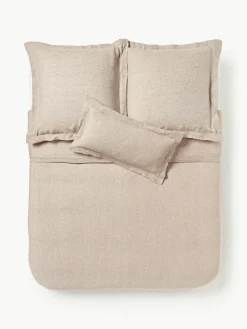 Westwing Collection Leinen-Bettdeckenbezug Linna mit Stehsaum