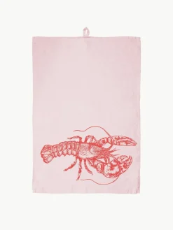 Frohstoff Leinen-Geschirrtuch Lobster, handbedruckt