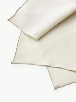 Westwing Collection Leinen-Servietten Kennedy mit Umkettelung, 4 Stück