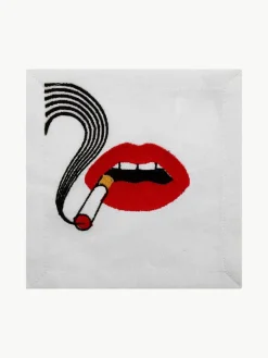 Jonathan Adler Leinen-Servietten Lips, 4er-Set