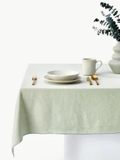Westwing Collection Leinen-Tischdecke Kennedy mit Umkettelung