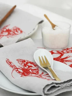Frohstoff Leinen-Tischset Lobster, handbedruckt