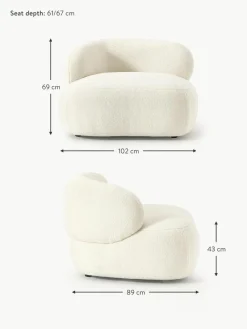 Westwing Collection Loungesessel Alba aus Teddyfell