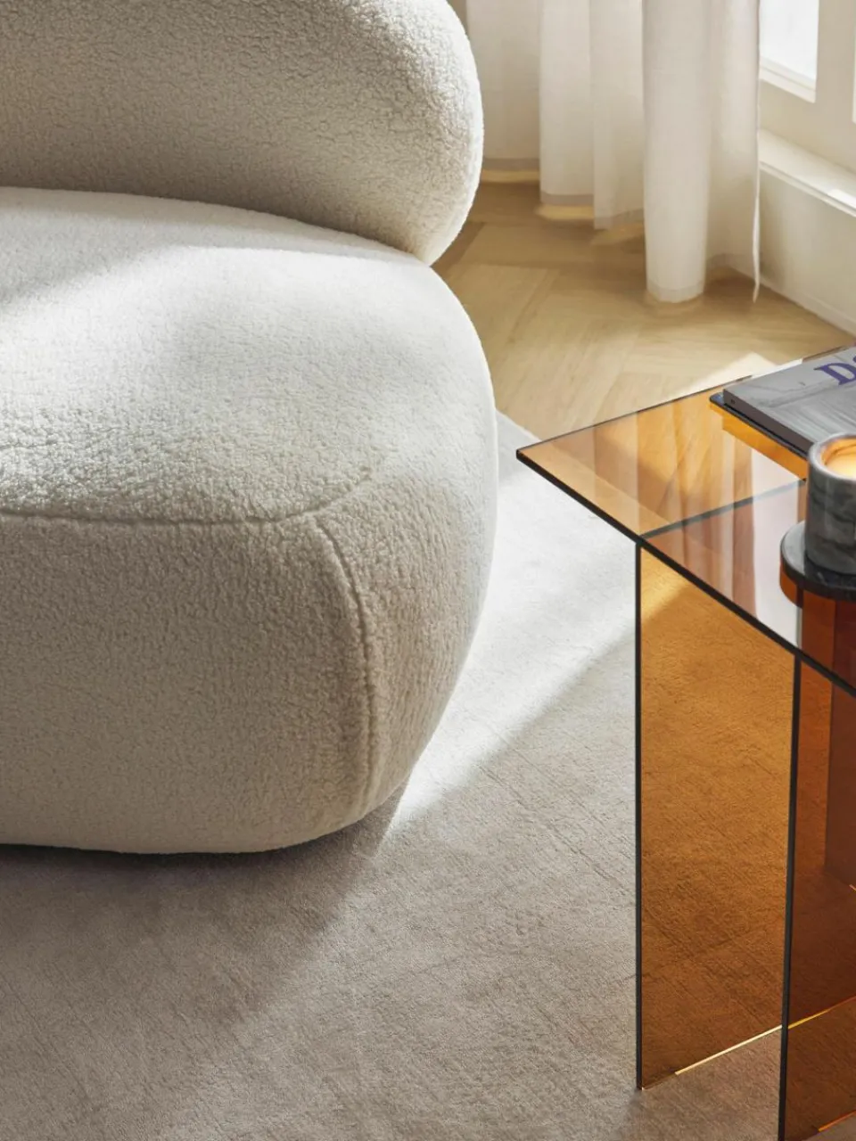 Westwing Collection Loungesessel Alba aus Teddyfell